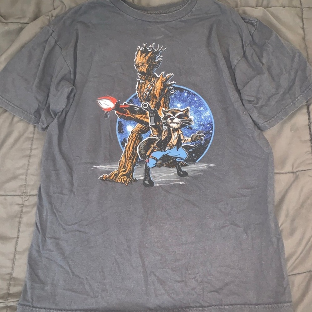 Star Wars guardians of the galaxy collaboration shirt rocket and groot